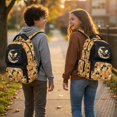 thumbnail image 3 of Jeiento Kids School Backpack for Girls, Water-Resistant Polyester 17 Inch Large Capacity Bookbag with Adjustable Straps, Honeycomb Bee Daypack for Elementary School, Short Trips, Daily Use, 3 of 7