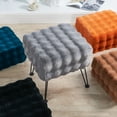 thumbnail image 2 of Home Soft Things Bubble Textured Stool Ottoman - Teal - 17'' x 17'' x 17'', 2 of 7