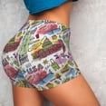 thumbnail image 4 of Balery America Landmarks1 Pantalones cortos de entrenamiento estampados para mujer, sin costuras, ajustados, para gimnasio, yoga, correr, deportes, ejercicio activo, fitness.-X-Large, 4 of 8