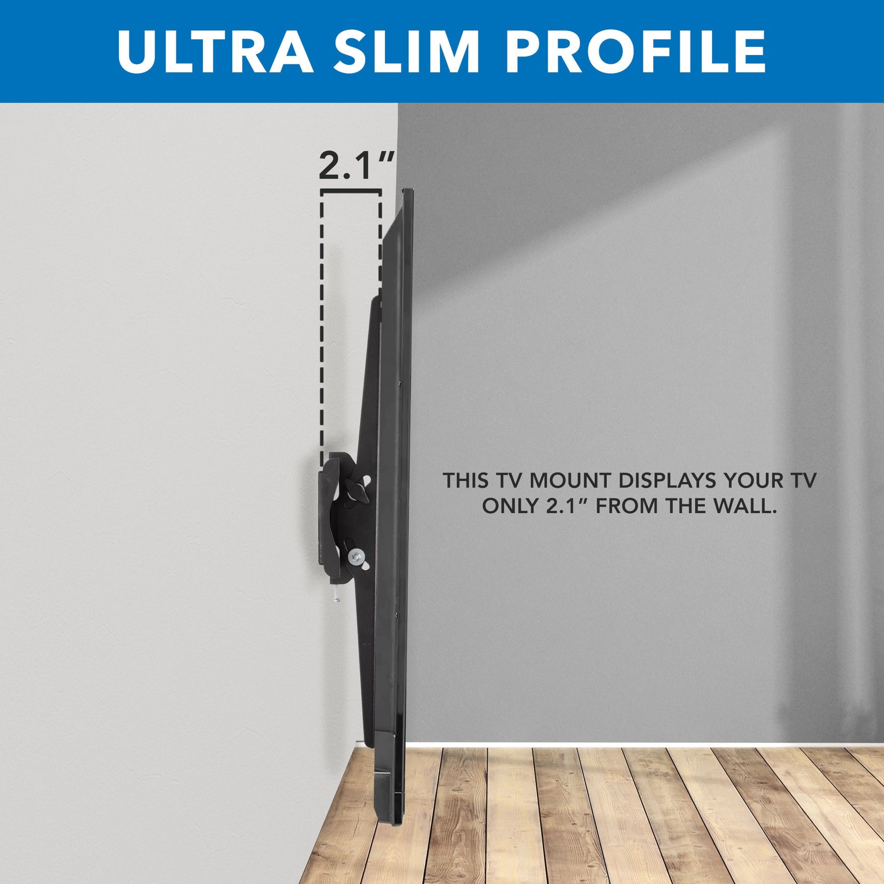 Mount-It! UL Certified Tilting TV Wall Mount, Fits sizes 43" to 90"