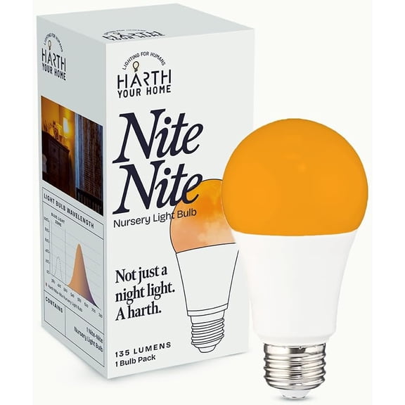 Amber Light Bulbs for Sleep I 1800K Warm Light Bulbs for Bedside Lamp I 3.5W E26 Led Bulb (60W Equiv) Orange Led Lights for Bedroom Soft Warm Lighting I Dim Night Light for Kids Room Warm Light Lamp