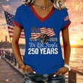 thumbnail image 2 of Vinsonshop 250th Anniversary Usa Shirt for Women 250th Anniversary Patriotic July 4th T-shirt – Usa 1776-2026 T-shirt Blue L, 2 of 7