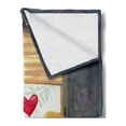 thumbnail image 2 of Valentines Day Soft Flannel Fleece Throw Blanket, Valentines Romantic Couple at Home Smile and Baloon Art Print, Cozy Plush for Indoor and Outdoor Use, 50" x 70", Multicolor, by Ambesonne, 2 of 5