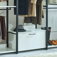 thumbnail image 2 of Newboti Furniture Fiona White Freestanding Walk in Wood Closet System with Metal Frame 17206, 2 of 7