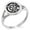 Silver, variant on Stainless Steel Tachibana Samurai Crest Minimalist Oval Top Polished Statement Signet Ring