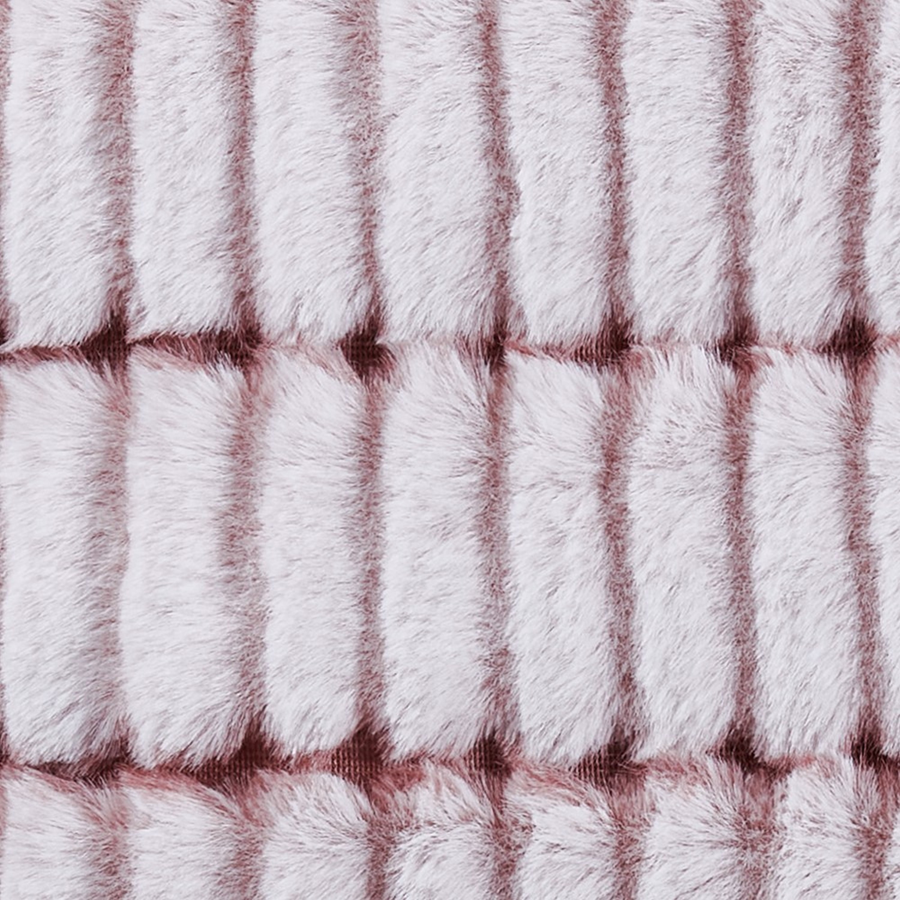 VCNY Home Henry 20" x 20" Rose Pink Jacquard Faux Fur Decorative Pillow