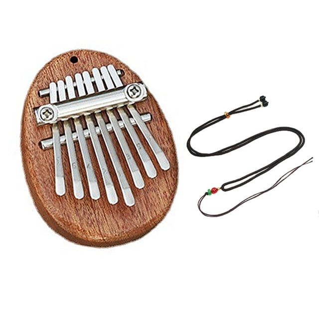 Hukapapa 8 teclas Mini Kalimba exquisito dedo pulgar Piano Marimba musical buen accesorio colgante regalo
