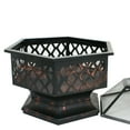 thumbnail image 3 of BuySphere 22"24"26"32" Fire  Pit for Outside Outdoor Wood Burning Small Bonfire Pit Steel Firepit Bowl for Patio Camping Backyard Deck Picnic Porch,with Spark Screen,Log Grate,Poker, 3 of 13
