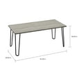 thumbnail image 3 of Lavish Home Coffee Table with Hairpin Legs, Modern Industrial Style Home Décor, Woodgrain-Look and Steel Accent Living Room Furniture, Gray, 3 of 8