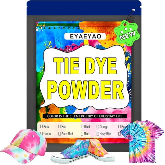EYAEAYO Navy Blue Tie Dye Powder 2 oz - Non-Toxic Permanent Fabric Dye for Clothes & DIY Projects