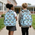 thumbnail image 3 of KUIFORTI Car Print Bookbag and Lunchbox Set 4 piece Durable Boys Backpack with Pencil Bags Water Bottle Sleeve for Elementary Primary Middle School Daily Use, 3 of 7