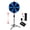 Black & Blue, variant on WinSpin 24" Display Prize Wheel Purple & White DIY Floor Stand 12 Slot Modular Custom Spinning Wheel Pop Up Trade Show