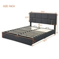thumbnail image 2 of Queen Size Upholstered Platform Bed with Hydraulic Storage System,No Box Spring Needed,Black, 2 of 4