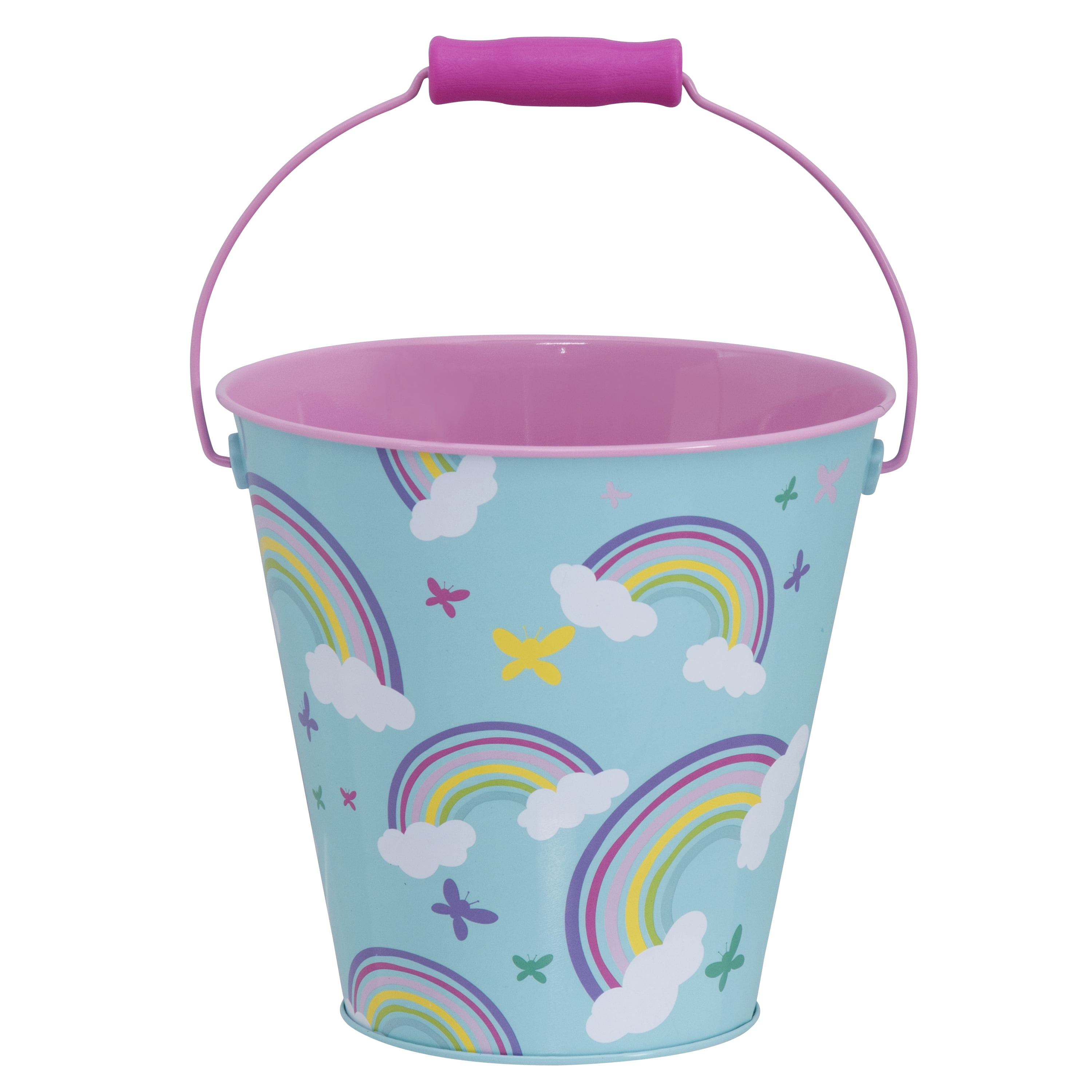 Easter Large Tin Pail Rainbow