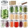 thumbnail image 1 of Frascos Mason PINIWON de 480 ml, paquete de 15, con tapas y bandas herméticas, 1 of 7