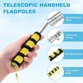 thumbnail image 2 of Uxcell 1-Pack Telescopic Handheld Flagpoles, 3.9ft/1.2m Stainless Steel Handheld Portables Extendable Flagpole [Yellow], 2 of 7