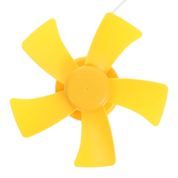 PENIKOKO Dorm Ceiling Fan Yellow Plastic Timer Function Bedroom Cooling 1Pack