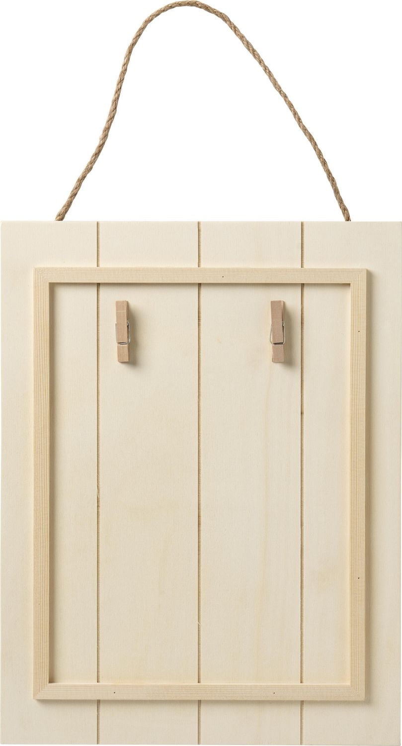 Plaid Wood Surfaces, Unpainted Shape, Pallet Wood Sign, 13.4 x 10.25 Inch