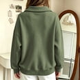 thumbnail image 7 of Hurxie Womens Oversized V Neck Fleece Sweatshirt Casual Long Sleeve Sweatshirts Collared Pullover Sweatshirts, 7 of 7