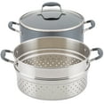 thumbnail image 5 of Anolon Advanced Home 8.5 Qt Nonstick Hard Anodized Aluminum Stockpot with Tempered Glass Steamer, 5 of 5