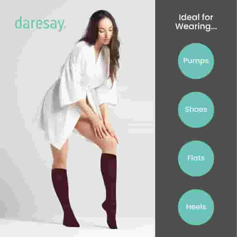 Winterlace Calze Da Donna Opache, Elastiche, In Nylon, Altezza Al - Foto 5