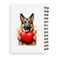 thumbnail image 2 of Happy Valentine's Day German Shepherd Brings Love Heart Spiral Bound Journal Alsatian Dog Lover Gifts 5x7in Spiral Notebook - 02028, 2 of 5