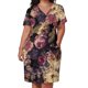 thumbnail image 2 of Vestido de 3 bolsos para mujer con flores barrocas antiguas y exuberantes en medio del jardín botánico nocturno., 2 of 6