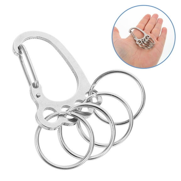 UPKOCH 2pcs Keychain For Multiple Keys Stainless Steel Waist Belt Attachment For Men Women