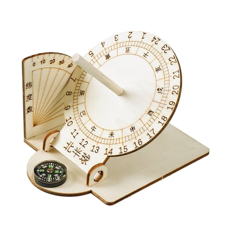 Sundials Scientific Model Practical Wooden Sundials Model School Teaching Aid for Home Decorations