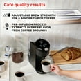 thumbnail image 4 of Instant Solo 2-in-1 Single Serve Coffee Maker for Ground Coffee or K-Cup Pods with 3 Brew Sizes, Black, 4 of 8