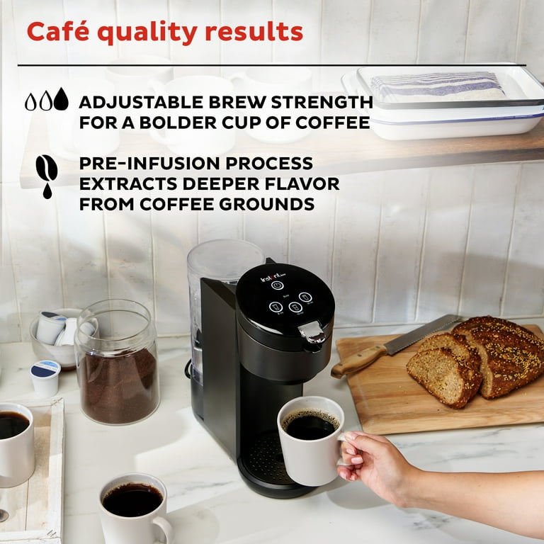 Instant Solo 2-in-1 Single Serve Coffee Maker for K-Cup Pods and Ground  Coffee Bar Multiple Capsule Espresso Cafetera,Black