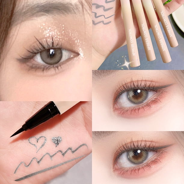 Pisexur Belleza Maquillaje Delineador de ojos de color de cerámica suave, con aceite de seda, antimanchas y de fácil secado.para mujeres y hombres