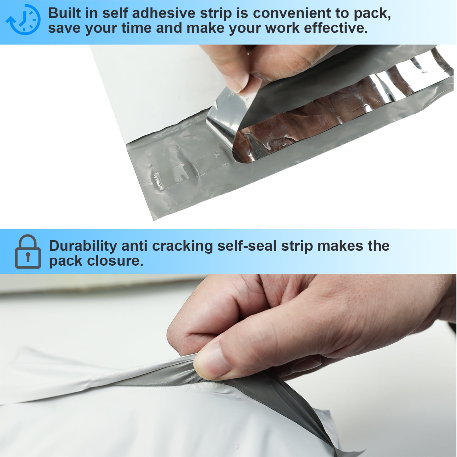 Reliable Mailer 19x24 Inch 50Pcs White Poly Mailers Bulk Envelopes Shipping Bags Self Seal Adhesive Waterproof and Tear-Proof Postal Expandable Polyethylene for Business Shipping Packaging