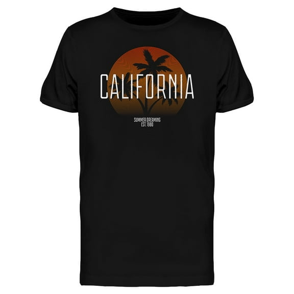 California Typography 1980 T-Shirt Men -Image by Shutterstock, Male x-Large