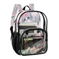 thumbnail image 2 of Large Clear PVC Backpack Heavy Duty See Through Backpack for Adults Work Travel, Sweet Pastel Kittens Printed 12L, 2 of 8