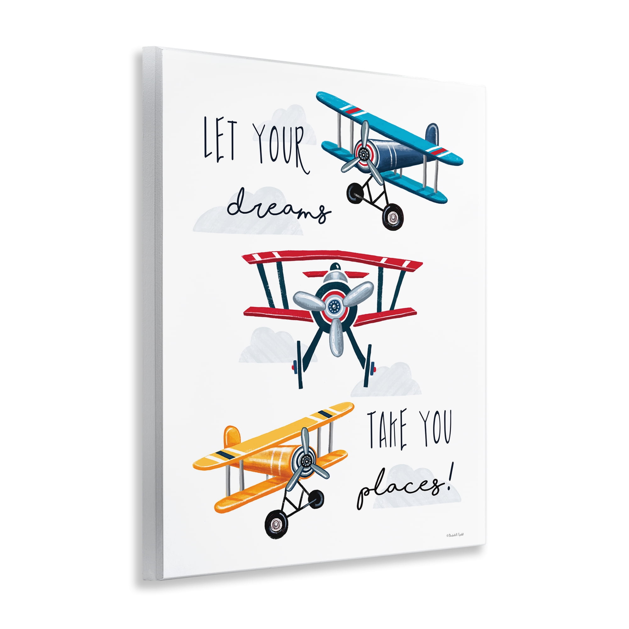 Stupell Industries Dreams Take You Places Transportation Painting Unframed Art Print Wall Art, 11 x 14