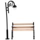 thumbnail image 2 of 1 Set Miniature Park Bench Street Lantern Post Mini Furniture DIY Doll House Ornament, 2 of 2