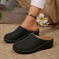 thumbnail image 6 of Purcolt Women Summer Clogs Comfort Round Closed Toe Non Slip Slippers Casual Slip On Arch Support Nurse Shoes, 6 of 9