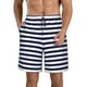 thumbnail image 1 of Fotbe Navy Blue And White Stripes Trajes de Baño Estampados para Hombre, Shorts de Verano de Secado Rápido, Ropa de Playa, Bañadores-Medium, 1 of 6