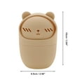 thumbnail image 2 of Unique Bargains 1 Pc Portable Bears Makeup Sponge Holder for Travel Khaki Silicone, 2 of 6