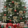 thumbnail image 2 of B Christmas Ribbon Mesh Bow Ornaments Set For Tree Decoration Gift Wrapping Party Festive Decorations With Sparkle Design Indoor And Outdoor Use 5 Pieces 0.18 Pounds, 2 of 7