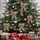 thumbnail image 1 of Lazos para árbol de Navidad | Lazos decorativos para envolver regalos | Paquete de 5 lazos de terciopelo para decoración navideña | Adornos para la cima del árbol, guirnaldas, coronas y repisas, 1 of 6