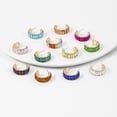thumbnail image 3 of 2 Pcs Bijoux Boucles d'Oreilles Clous Multicolores en Strass Boucles d'Oreilles Simples en Forme de C pour Filles, 3 of 4