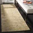 thumbnail image 3 of SAFAVIEH Soho Arthur Abstract Floral Wool Runner Rug, Sage/Rust, 2'6" x 12', 3 of 8