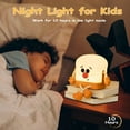 thumbnail image 5 of Luces nocturnas tostadas para niños, luz de guardería para habitación de bebés y niños pequeños, lámpara de pan tostado recargable, decoración estética de escritorio, 5 of 5