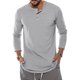thumbnail image 2 of TRKIYQC Camisa Casual para Hombre Otoño Ajuste Suelto Manga Larga Cuello Henley Tops Color Sólido Botones Camiseta TRKIYQC moda, 2 of 4