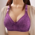 thumbnail image 2 of Bras For Women Plus Size Wireless Thin Full Coverage Support Push Up Underwear No Underwire Soft Everyday Bras (42, Blue), 2 of 3