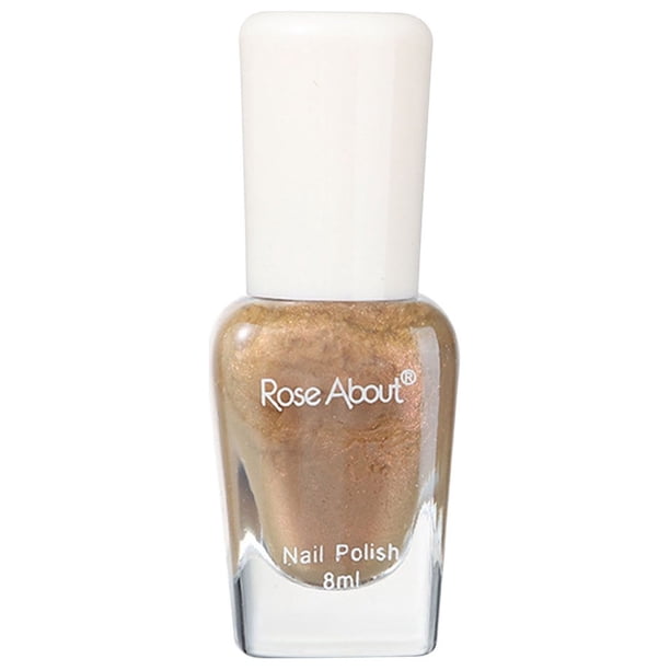 Esmalte de uñas a base de agua, desgarrable, para hornear, sin olor, brillante, con lentejuelas, para realzar las uñas (8 ml)