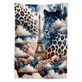 thumbnail image 2 of Ambesonne Leopard Outdoor Tablecloth, Eiffel Clouds and Wild Cat, 58"x84", Night Blue Rust Eggshell, 2 of 2