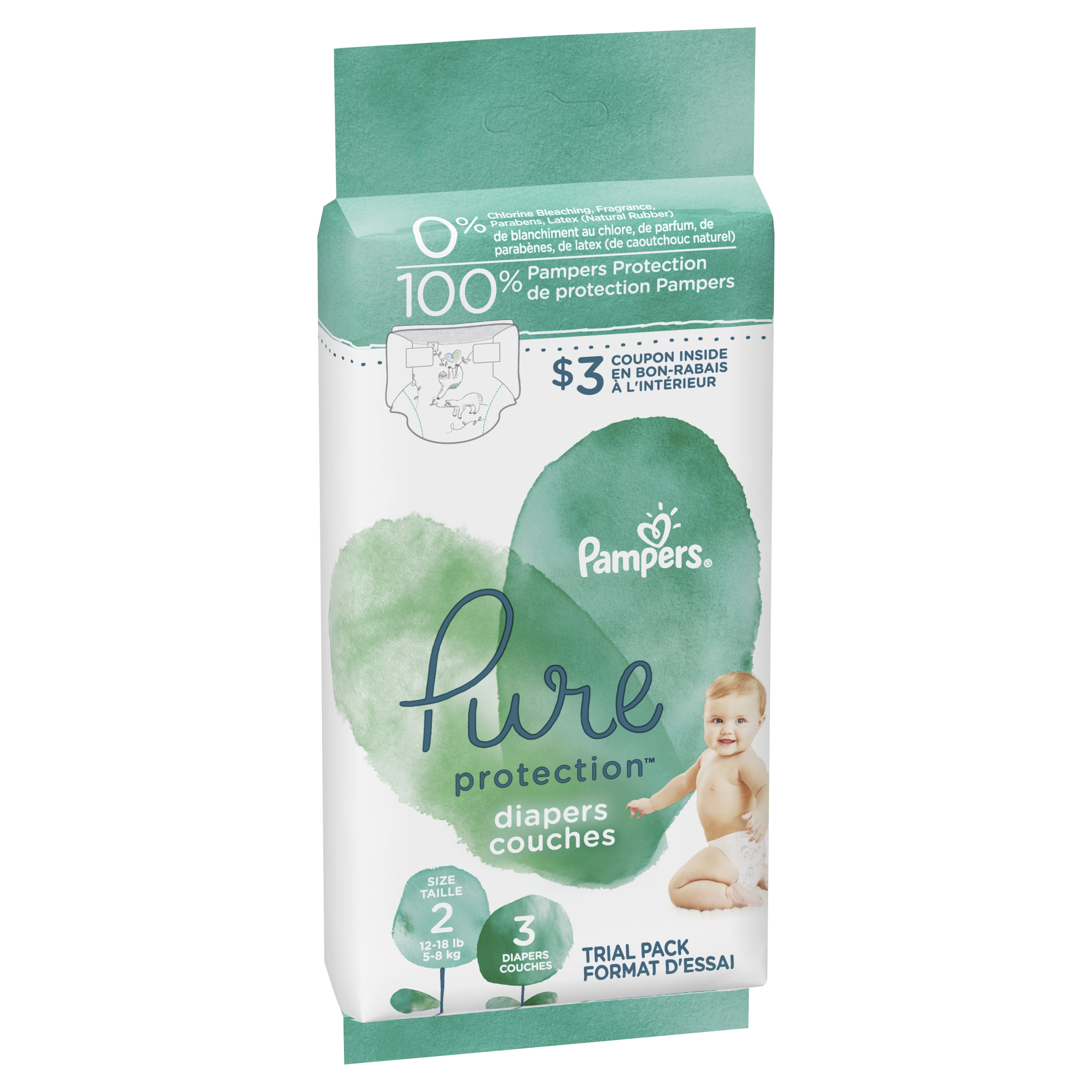 pampers pure size 2 diapers